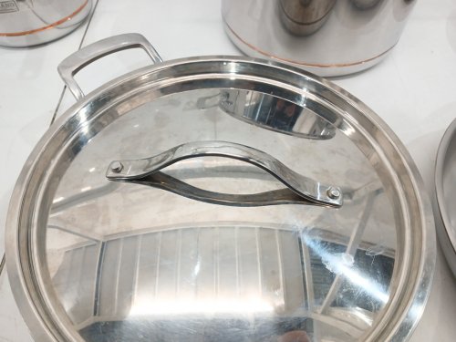 6PC Kirkland Signature 5-ply Clad Stainless Cookware Set - Silver image 7