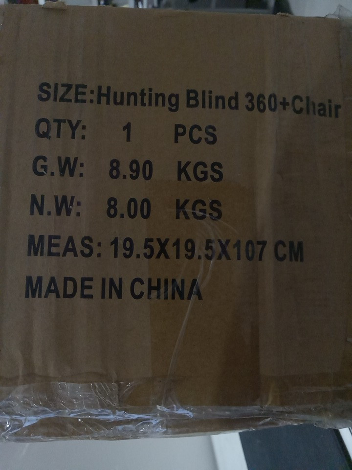 2pc FUNHORUN Hunting Blind 360 Degree See Through Ground Blind with chair & carrying bag - 58" x 58" x 66" - Camouflage image 6