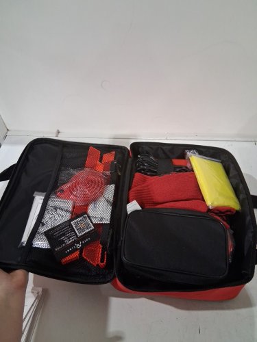 68PC AUTO READY EMERGENCY ROADSIDE KIT - RED/BLACK (MODEL: 3555662) image 3
