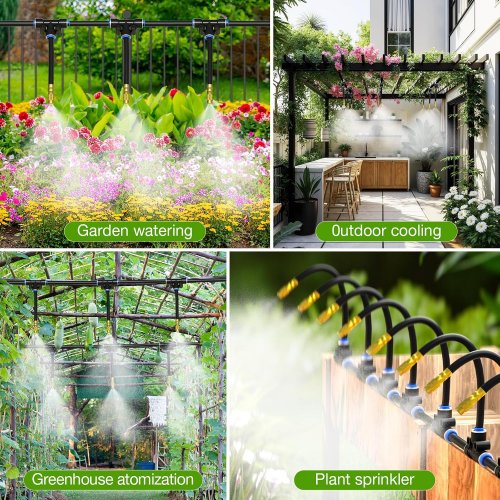 32PC MIXC 360° Adjustable Drip Irrigation System with 1/4" Fast-Lock Tubing - 200FT image 2