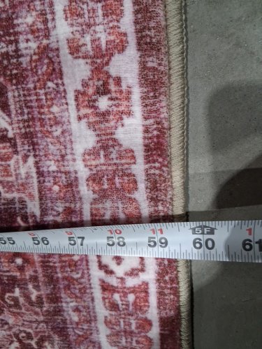 OPPODREAM Vintage Washable Area Rug - 7ft x 5ft - Hot Pink / Red image 4