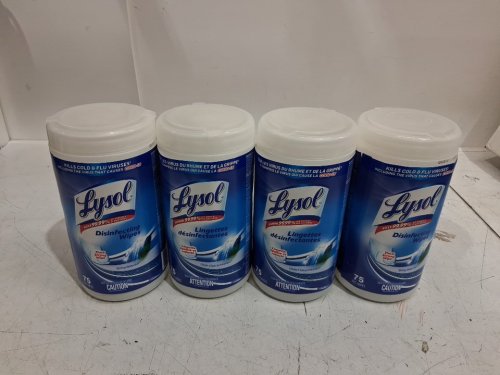 4PK (75 WIPES PER ) LYSOL DISINFECTING WIPES CRISP LINEN image 3