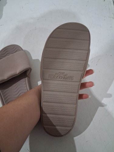 Women's Lazypants slides sandals - size 9 - cream (Style: 2864409) image 3