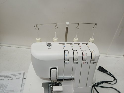 Singer 2-4 stitch compatible serger sewing machine - 1200 stitches per minute - white - (Model: S14-78) image 5