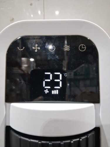 omnibreeze premium 38" Rotating tower fan with wifi CONTROL, 5-SPEEDS & REMOTE - white/BLACK (model: 5333021/dc2313r-g) image 4