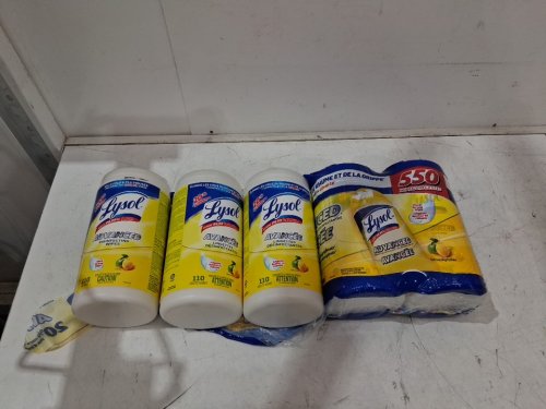 5pk lysol advanced disinfecting wipes - 550 wipes total - citrus scent (model: 1708072) image 4
