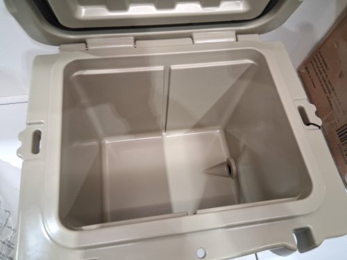 COSTWAY insulated ice cooler with 2 cup holders and 24-can capacity - 16 quart - khaki (model: OP70036CF) image 5