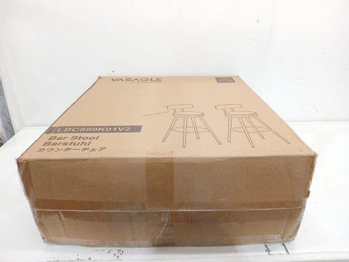2PK VASAGLE EKHO COLLECTION FAUX LEATHER BAR CHAIR STOOLS - 39" - 260LBS CAP - BROWN (MODEL: LBC889K01V2) image 3