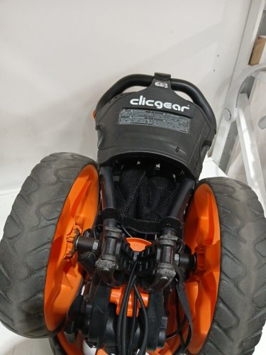Clicgear Golf Cart golf bag buggy cart - Charcoal/Orange (Model: 3.5+) image 6