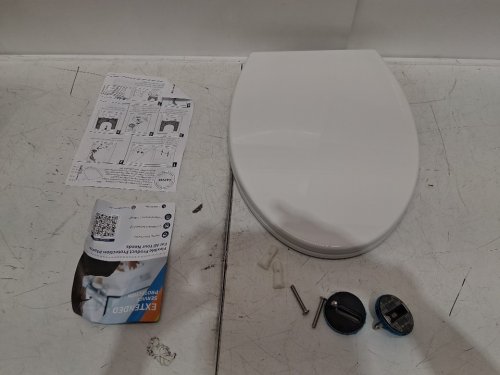 Garvee Soft Close Hinge Non-Slip Elongated Toilet Seat - 18.2" - white (model: ph0-16exda3y) image 3