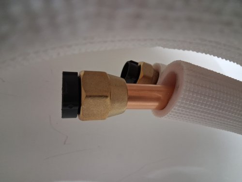 Premium Mini Split Line Set AC Copper Tubing Pipe with Thickened Insulated Coil - 3/8" and 3/8" - 25ft - White (Model: JSY-SS-SKU15) image 5