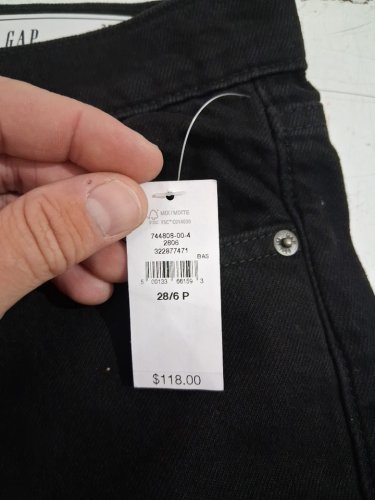 women's Mid Rise UltraSoft petite Baggy Jeans - 28/6P - black (style: 509324) image 3