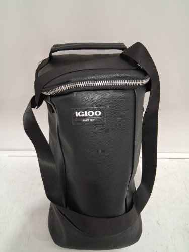 IGLOO LUXE WINE COOLER TOTE - FITS TWO 750ML WINE BOTTLES - 7.5" x 14" x 9" - black (model: 1819533) image 2