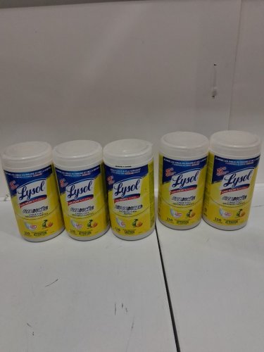 5pk lysol advanced disinfecting wipes - 550 wipes total - citrus scent (model: 1708072) image 2