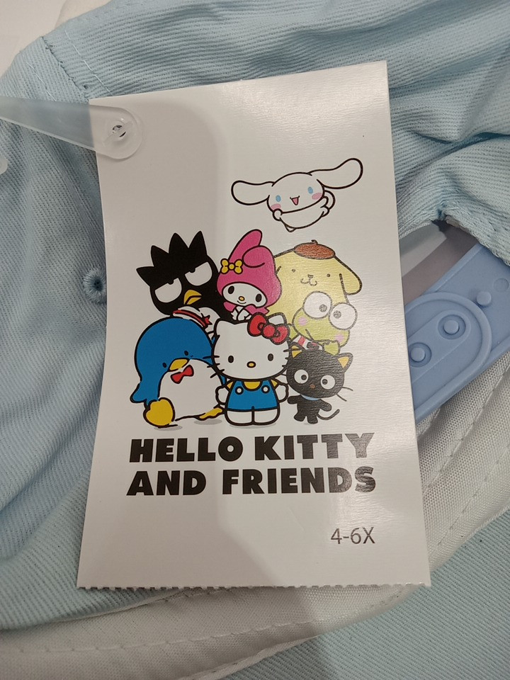 Toddler's Hello Kitty and Friends Rainbow Glitter Baseball Cap/Hat with My Melody and Kuromi - Size 4-6x - Baby Blue/Pink (Model: HKGH0021CN) image 3