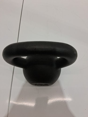 YES4ALL solid cast iron kettlebell - 25lbs - black image 4