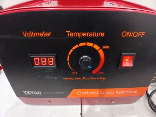 VEVOR ELECTRIC COMMERCIAL COTTON CANDY MACHINE WITH 19.7" diameter Stainless Steel Bowl with Sugar Scoop - 3.5oz - 1000W - red/steel (Model: MHTJXM01H) image 5