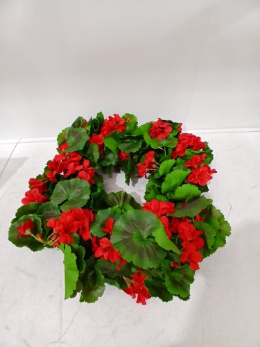 Arborus Hydrangea Wreath for Front Door Colorful Artificial Spring Wreaths - 19.6'' - RED/green (model: ca-ar-aw_0159) image 3