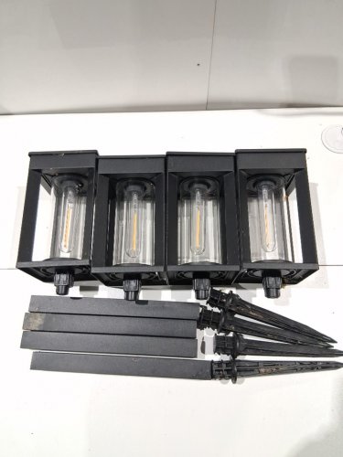 4PK naturally solar vintage style Led pathway light - 25lm - black (model: 1937955) image 4