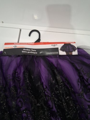 WOMEN'S GOTHIC TUTU - SMALL/MEDIUM - PURPLE / BLACK image 3