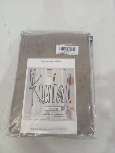 (2 panel) KOUFALL Curtains - 52" x 108" - Dark Taupe Brown image 2