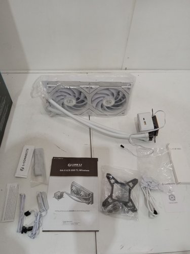 Lian Li GA II LCD 280 TL Wireless 280mm AIO Liquid CPU Cooler - 2 X 140mm RGB Fans, 2.88 IPS LCD - White - (Model: GA2aLCD28TLW) image 2