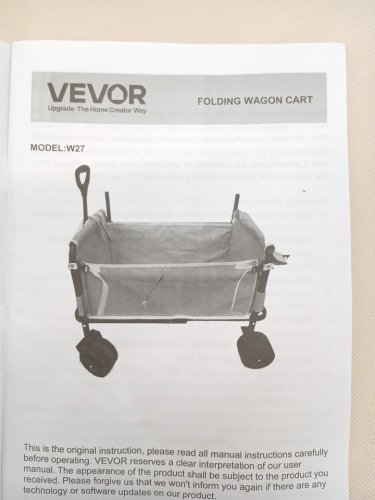 Foldable Wagon Cart Converts to Bench - 550lbs cap - 220L - beige/black (model: W27) image 8