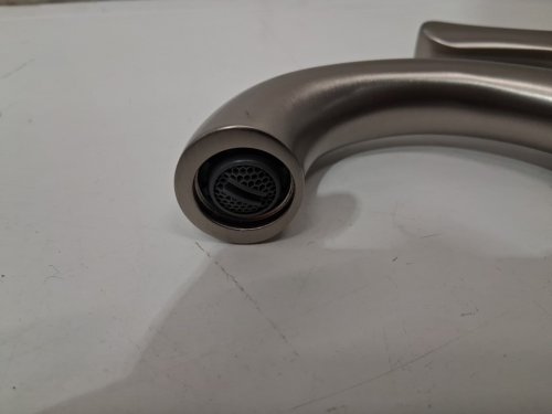 delta faucet Single Handle Centerset Bathroom Faucet with deck plate - brushed nickel (model:15840LF-SP) image 4