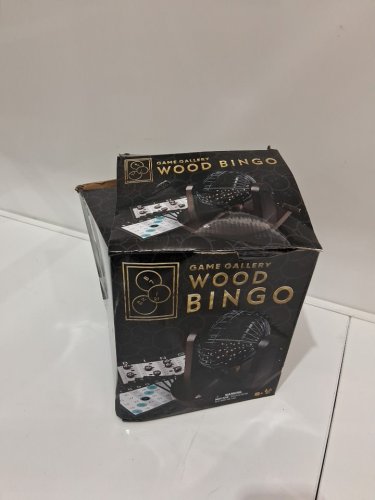 game gallery wooden bingo set - brown image 2