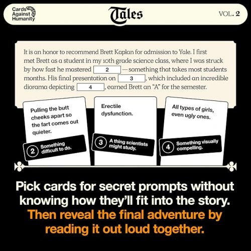 Cards against Humanity Tales Volume. 2 fill-in-the-blank story game for horrible people - 17+ image 2