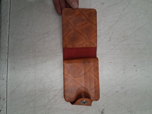 Men's US One-Hundred-Dollar Bill Short Wallet - 4" x 5" - BROWN image 3