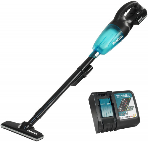 Makita 18V LXT Vacuum Cleaner 3.0Ah 1BL Kit, Black/Clear Teal (MODEL:DCL180RFB ) image 2