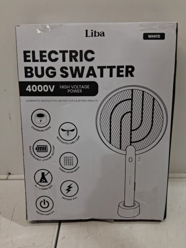 libra ELECTRIC BUG ZAPPER RACKET SWATTER - 4000V - WHITE (MODEL: WD-942) image 4