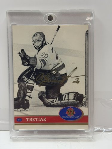 SIGNED VLADISLAV TRETIAK 1991 '72 HOCKEY CANADA OLYMPICS CARD image 6