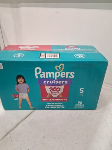 96PK PAMPERS PULL ON CRUISERS 360° 100% LEAKPROOF FIT DISPOSABLE BABY DIAPERS - SIZE 5 (27LBS+) image 2
