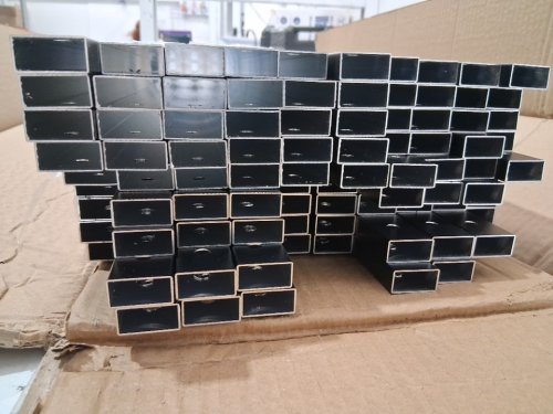 90PK Aluminum Face Mount Rectangular Deck Balusters with End Caps - 32.25" - Black image 5