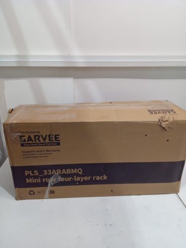garvee 4-Tier Black L-Shaped Metal Storage - 28.5" x 59.5" x 13" - black (model: pls_33arabmq) image 2