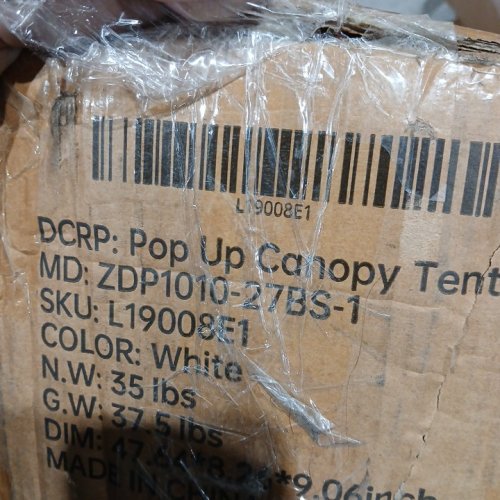 POP UP CANOPY TENT - 10FT X 10FT - WHITE/GREY (MODEL: ZDP1010-27BS-1/L19008E1) image 6
