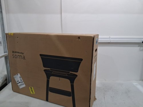 uppababy soma adjustable motionsync smart bassinet - 33.8" x 23.5" x 32.5"-37" - Sand Mélange (model: 2101-ros-ca-chr) image 2
