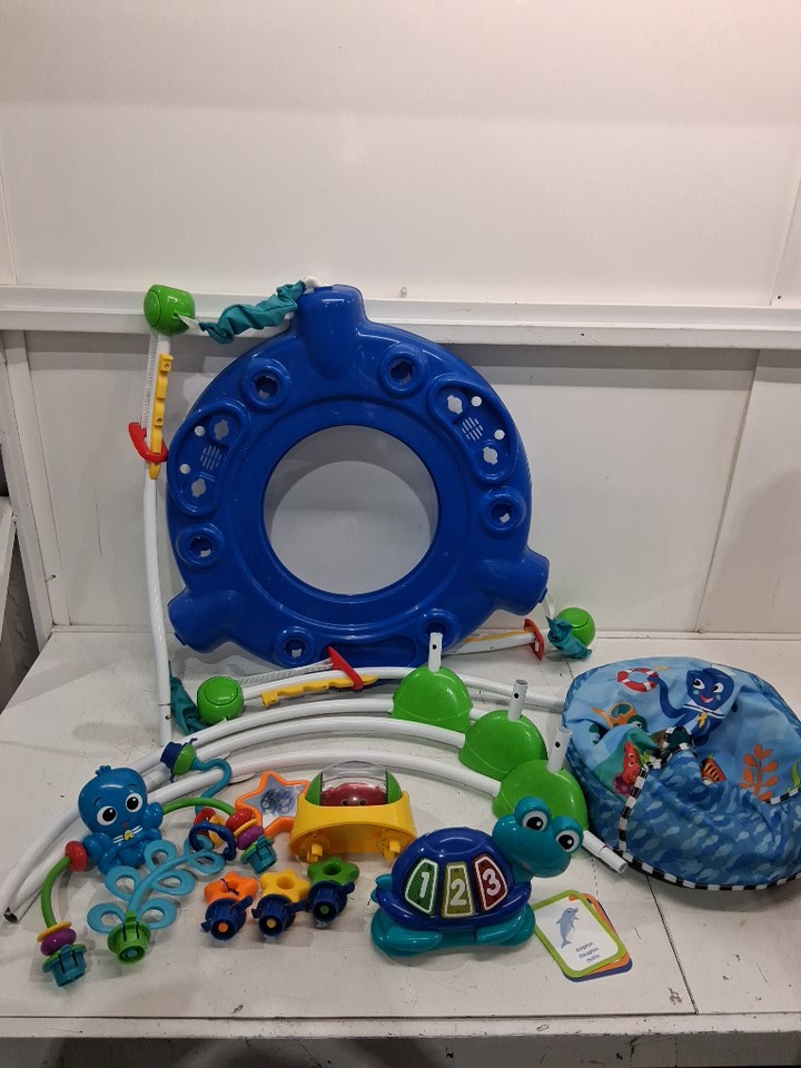 Baby Einstein Neptune's Ocean Discovery Jumper with Adjustable Height - 15+ multi-sensory toys/activities - 4 languages - Multi-colour (Model: 10455) image 3