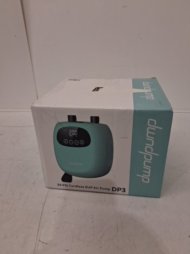 dwndpump portable electric rechargeable paddle board pump - 20psi/2600mah - green (model: D16PRO) image 2