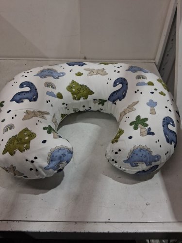 PLUSHII NURSING PILLOW AND POSITIONER -18" x 24"- BLUE DINOSAUR image 2