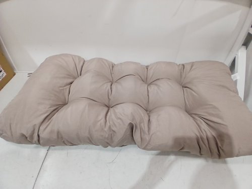 OUTDOOR Quilted Euro BENCH Cushion - 45" X 26" - BEIGE image 3