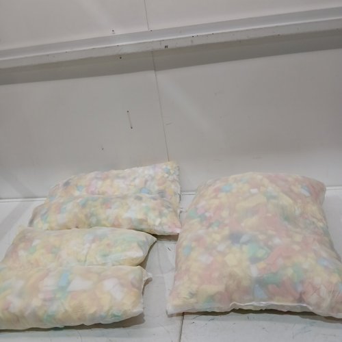 5PK foam pellet pillow inserts - assorted sizes - WHITE/MULTICOLOR image 3