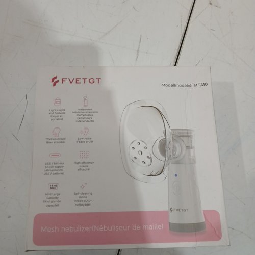 fvetgt Portable Mesh Nebulizer for Adults and Kids - White/clear (Model: MTA10) image 4