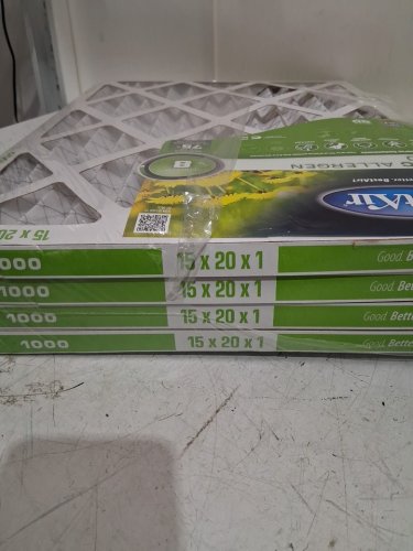4PK bestair merv 8 basic allergen 7500 air filter - 15" x 20" x 1" - white (model : B1-1520-8.4) image 4