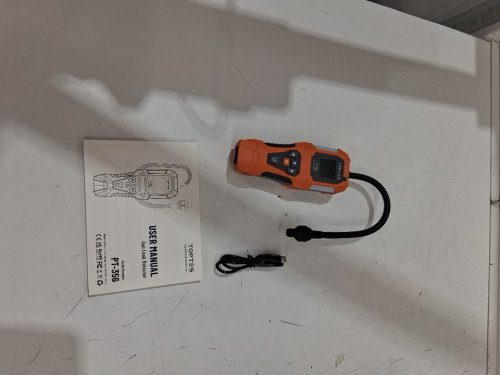 toptes rechargeable natural gas detector with goose neck - 10" goose neck - 2 display modes - orange/black (model: pt-356) image 3