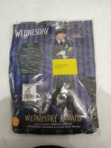 3PC GIRL'S RUBIES WEDNESDAY ADDAMS NEVERMORE ACADEMY SCHOOL UNIFORM COSTUME - LARGE 10/12 (STYLE: 1000159) image 2