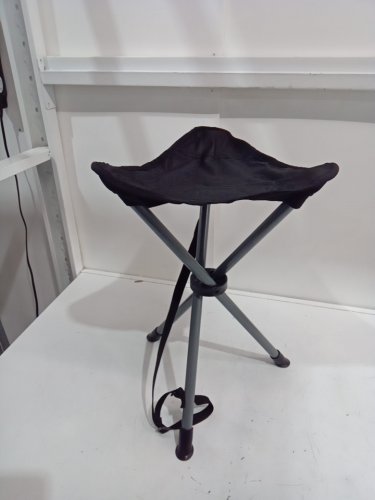 Amazon Basics Collapsible Camping Stool - 225LBS CAP - 19.5" x 15.2" x 15.2"  - Black (Model: ‎AMZ-U300) image 3