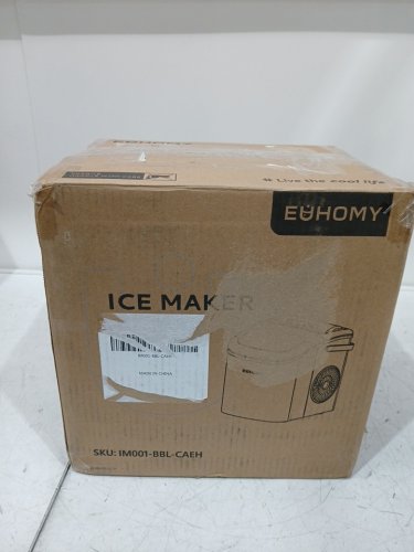 EUHOMY Countertop Ice Maker Machine with Handle, Basket and Scoop - MAKES 26LB/Day - BLACK (MODEL: im-06d/IM001-Bbl-CAEH) image 2